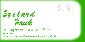 szilard hauk business card